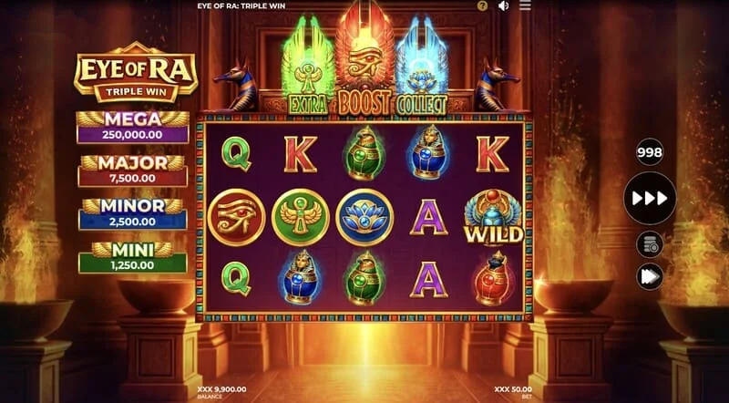 Eye of Ra Triple Win – Wild landade på hjulen
