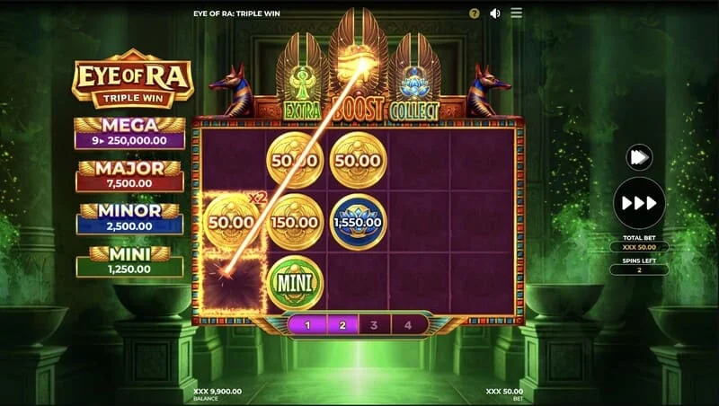 Eye of Ra Triple Win – stor utbetalning per linje efter att ha samlat kistorna